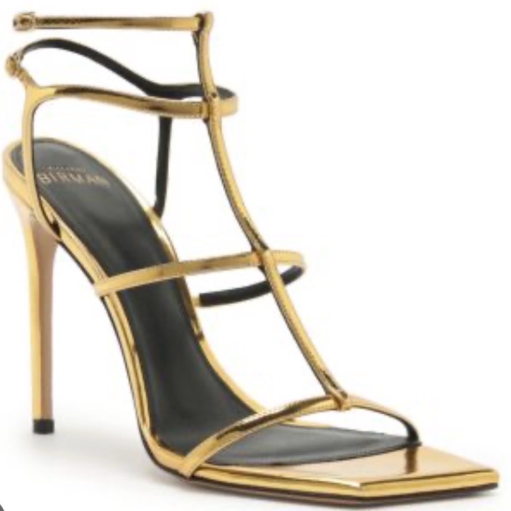 NIB [Alexandre Birman] Amanda 100 Golden Heel Stilettos Women's Multiple Sizes - Picture 3 of 16